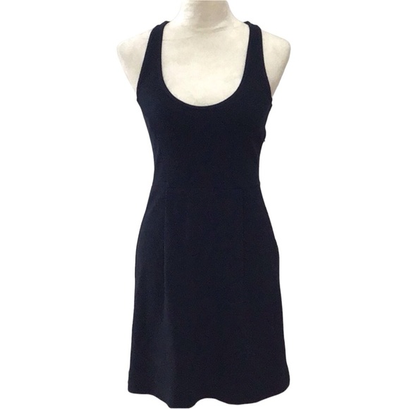 J Crew Black Racerback Dress Size 00 - Picture 1 of 4